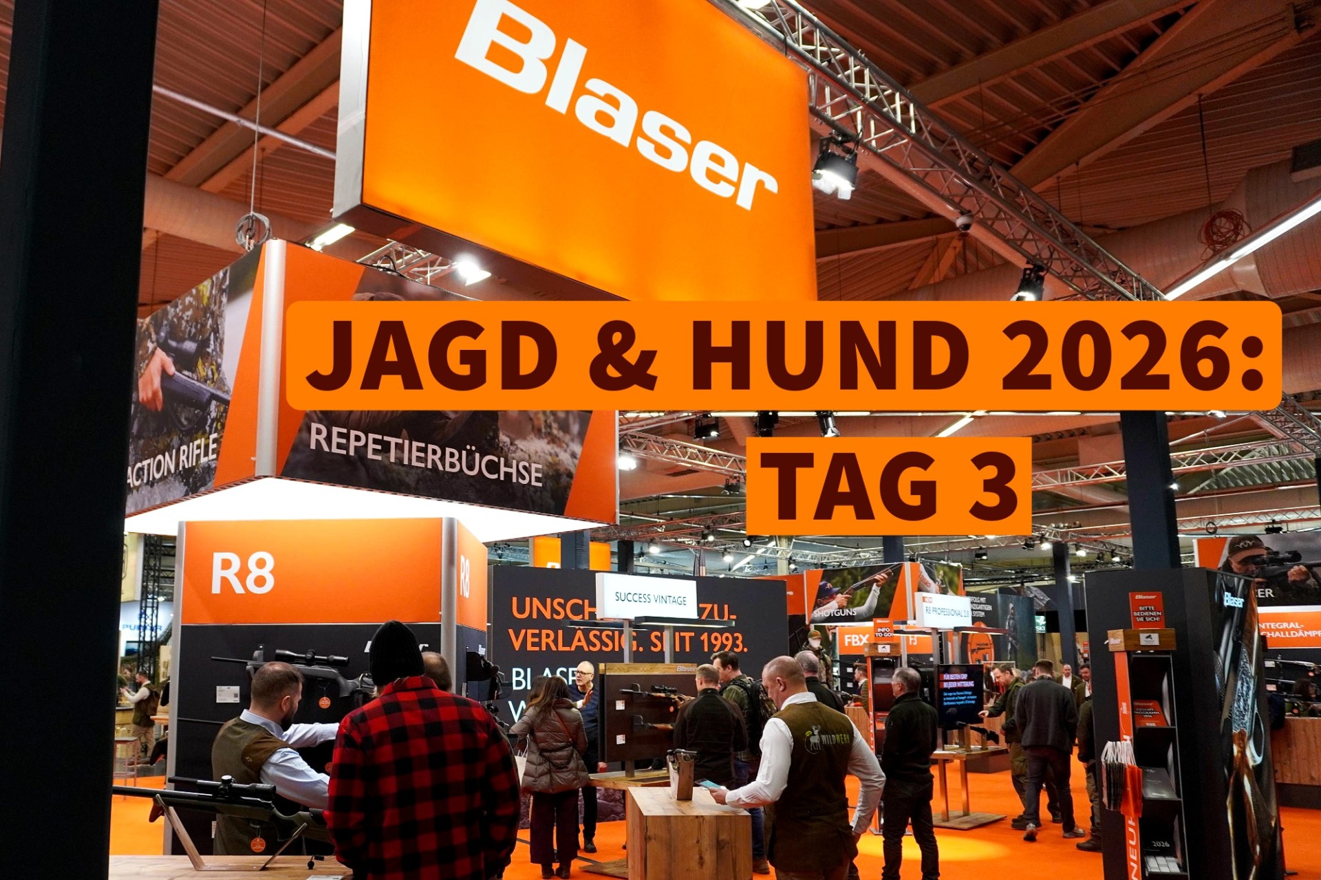 jagd-und-hund: Jagd & Hund 2026, Tag 3: Die Halle 6 (von 8 Messehallen) als Treffpunkt für neue Jagdwaffen und alte Bekannte