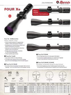 Der neue Manfred Alberts Katalog 2020/21 ist da: Viele Neuheiten und Angebote für Jagd, Sport und Outdoor Burris Four Xe-Zielfernrohre im Manfred Alberts Katalog