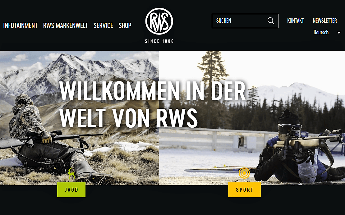 rws-munition: RWS: Neuer Internetauftritt des Traditionsherstellers für Jagd- und Sportmunition