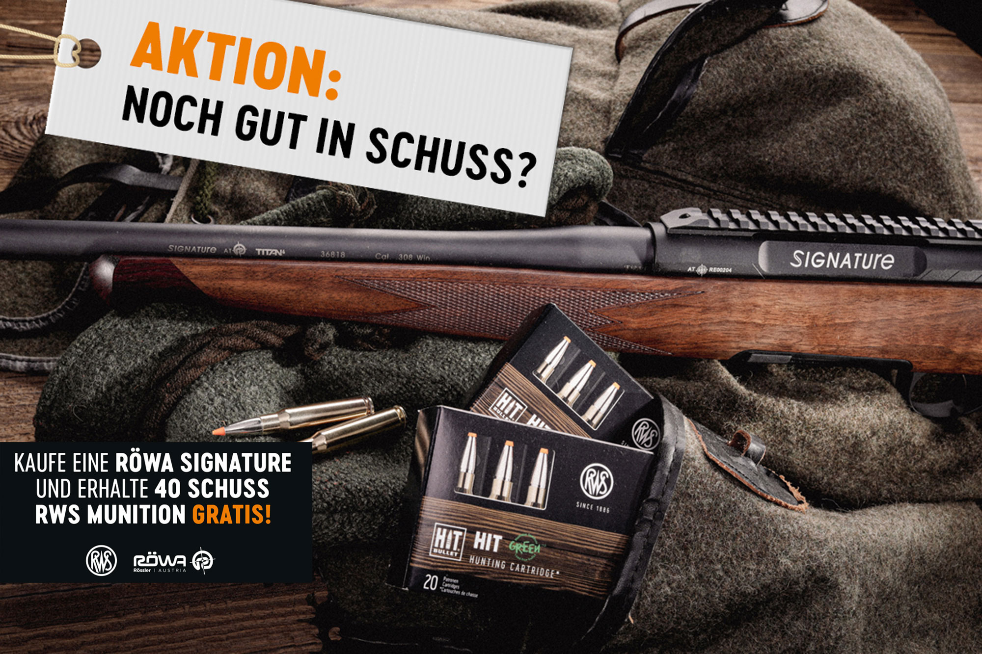 rws-munition: Aktions-Tipp: 40 RWS-Patronen gratis beim Kauf einer Repetierbüchse Rössler Signature