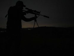 Jungjäger fragen: Macht die Jagd auf Schwarzwild bei Vollmond überhaupt Sinn? Silhouette eines Jägers in der Nacht.