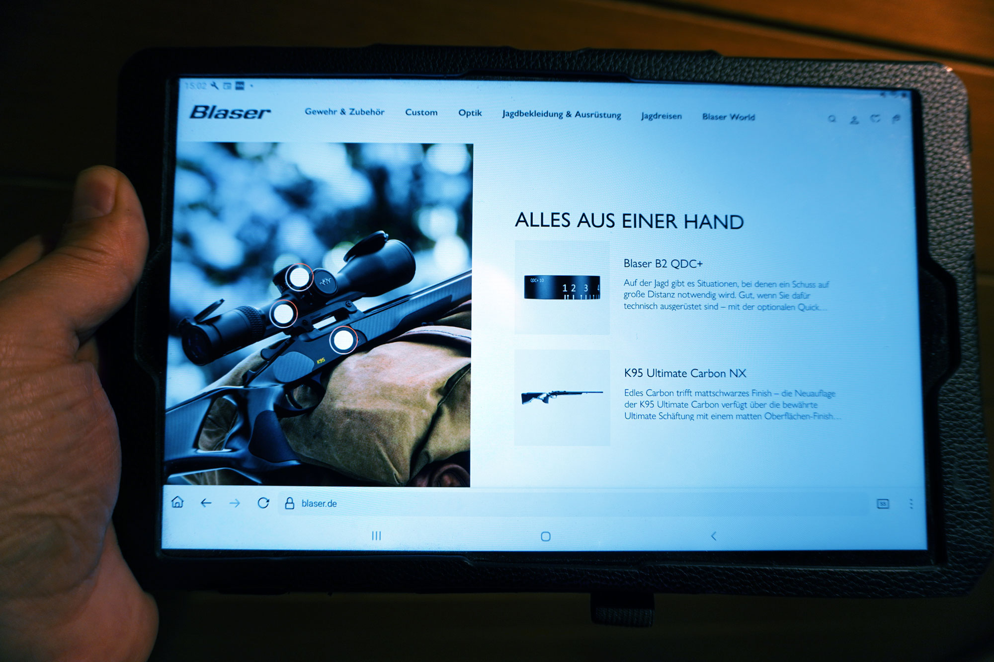 blaser: Die neue Blaser Website hebt die Informationssuche für den Jäger auf eine zeitgemäße und erlebnisreiche Ebene blaser: Die neue Blaser Website hebt die Informationssuche für den Jäger auf eine zeitgemäße und erlebnisreiche Ebene
