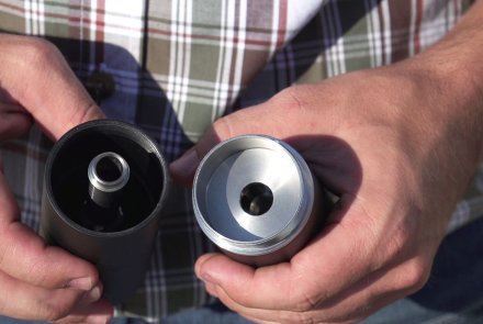 Test: aimSport aimZonic Triton 50S Schalldämpfer Sauberer Schalldämpfer aufgeschraubt