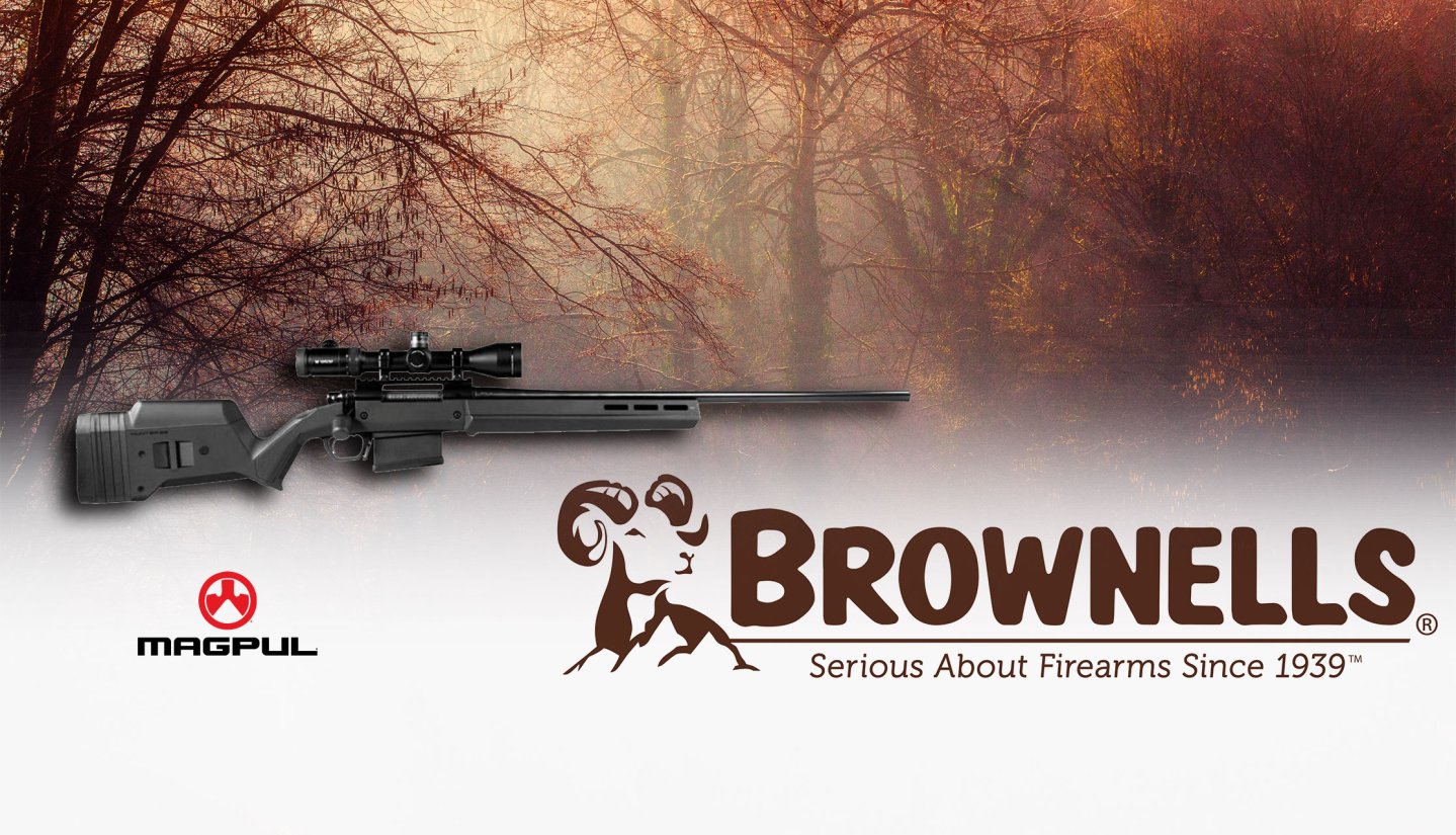 Brownells: Zubehör für Remington 700 von Magpul Brownells und Magpul Logo mit Remington 700
