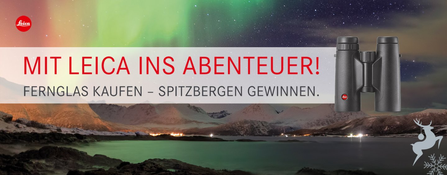 Leica Fernglas kaufen und Reise gewinnen Leica Ferngläser vor Nordlicht