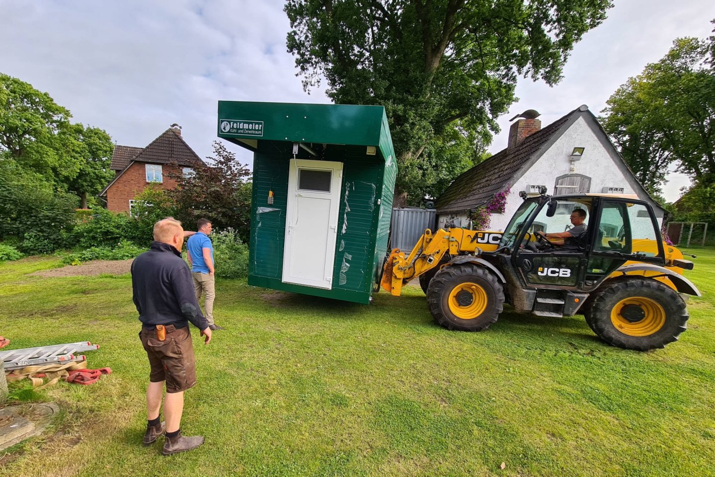 Feldmeier Zerwirkraum wird mit dem Teleporter aufgestellt
