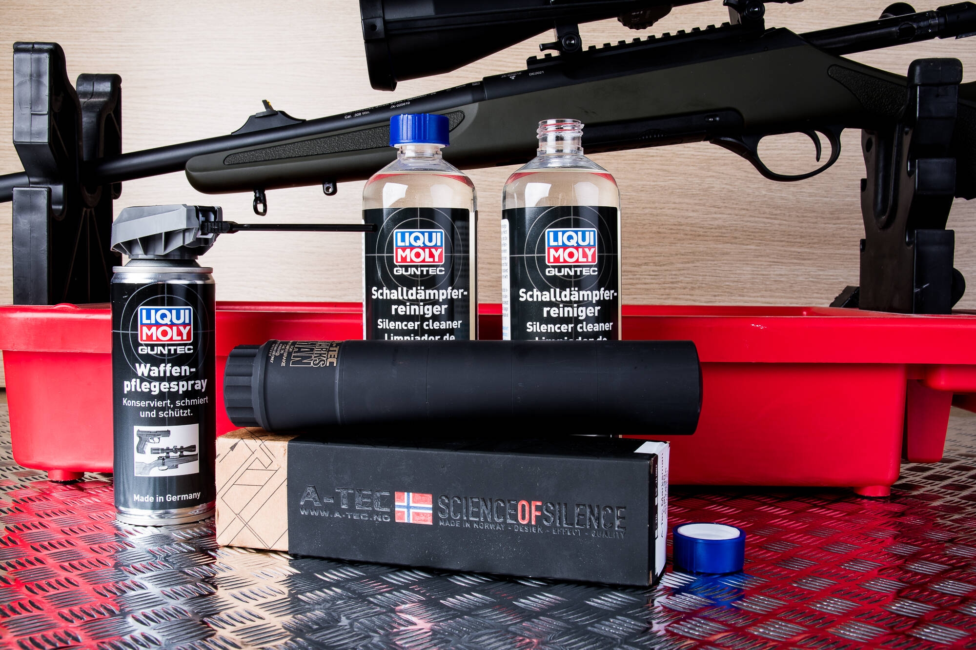 liqui moly: Produktneuvorstellung: Schalldämpferreiniger und Waffenpflegespray aus der Guntec-Serie von Liqui Moly 