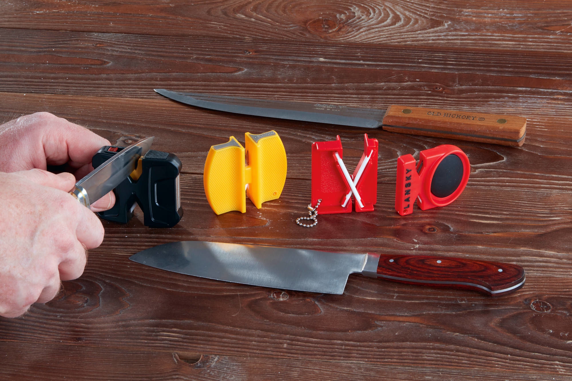 Messer: Messer unterwegs Schärfen: 4 Mini-Messerschärfgeräte von Lansky, Smith's und Work Sharp im Test Messer: Messer unterwegs Schärfen: 4 Mini-Messerschärfgeräte von Lansky, Smith's und Work Sharp im Test