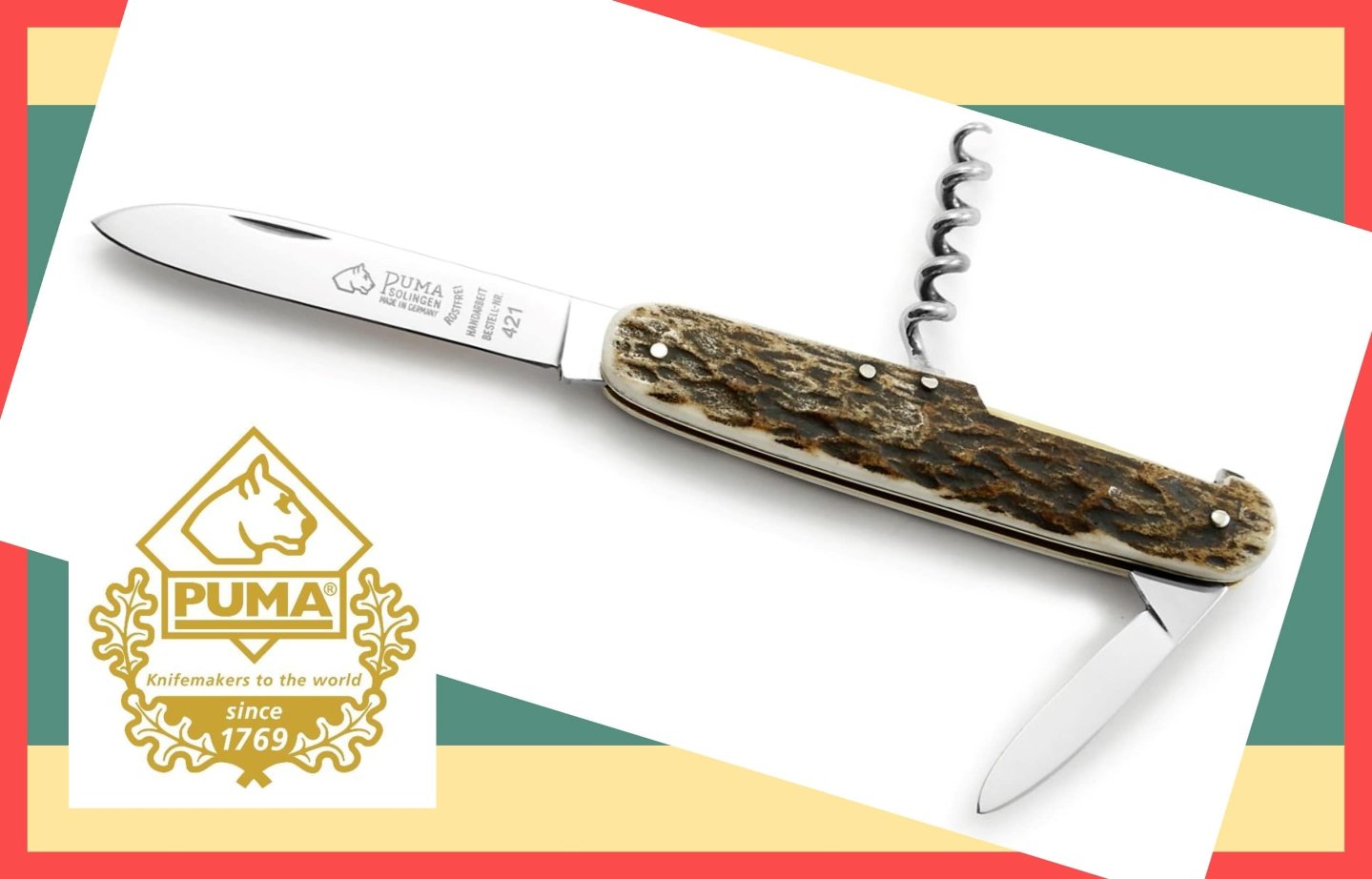 PUMA Taschenmesser 421: Das dreiteilige Klappmesser für daheim und unterwegs im klassischen Retro-Design PUMA Taschenmesser 421: Das dreiteilige Klappmesser für daheim und unterwegs im klassischen Retro-Design