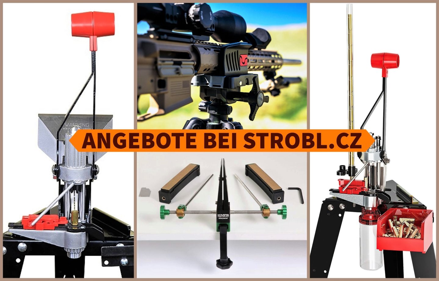 Angebote für Jäger und Wiederlader bei STROBL.CZ: Lee APP Pressen, Messerschärfer-Set und DeathGrip Tripod Angebote für Jäger und Wiederlader bei STROBL.CZ: Lee APP Pressen, Messerschärfer-Set und DeathGrip Tripod