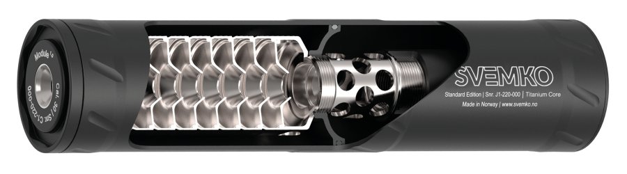 Schalldämpfer von SVEMKO: Die modularen SDs aus Norwegen nun auch in Deutschland verfügbar Die Standardversion von SVEMKO für den Jäger.