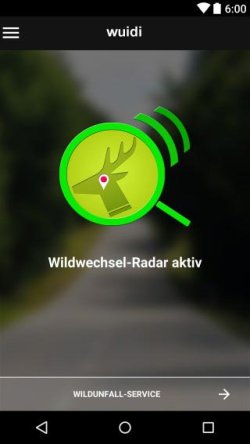 Wuidi Wildwechsel-Radar: Smartphone-App gegen Wildunfälle Schutz von Revier und Verkehrsteilnehmer mit wuidi Wildwechsel-Radar