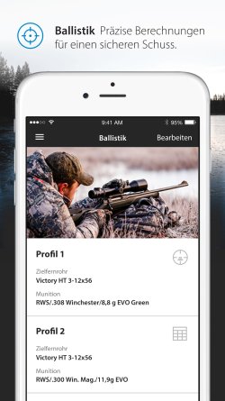 ZEISS Hunting App: Ballistik, Optik, Jagdtagebuch Ballistik-Rechner ZEISS Hunting App