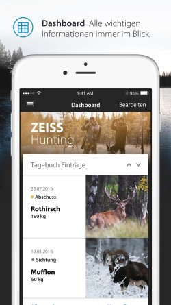 ZEISS Hunting App: Ballistik, Optik, Jagdtagebuch ZEISS Hunting App für Jäger