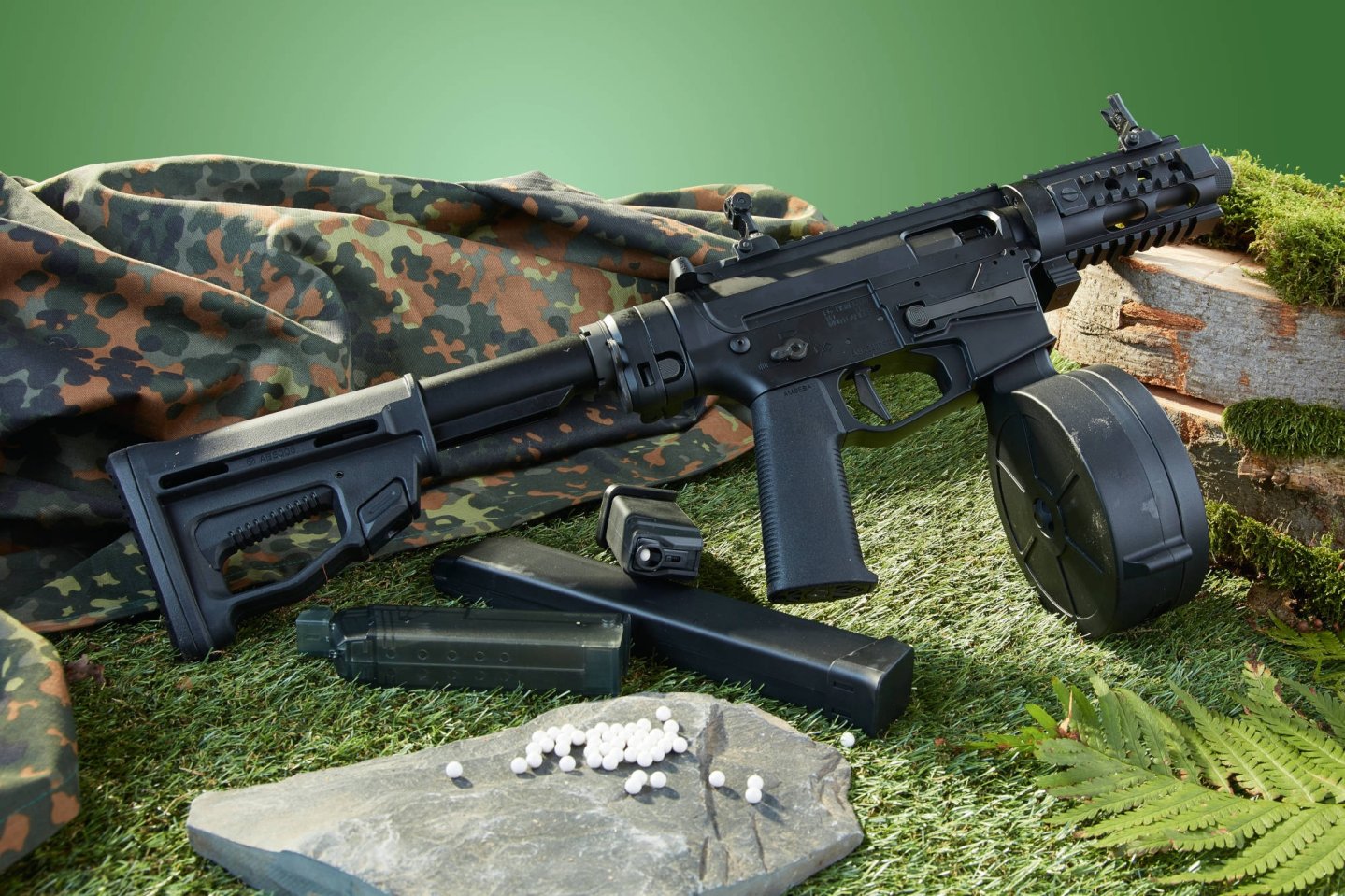 Test: ARES M4 45 Pistol X Class – was kann die Airsoft-M4-Replika von German Sport Guns? ARES M4 45 Pistol X Class mit Trommelmagazin