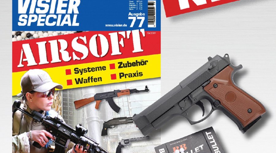 VISIER Special 77 "Airsoft" gibt's ab sofort im Set mit Vollmetall-Softair - Set 2: