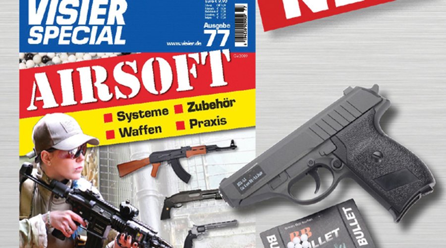 VISIER Special 77 "Airsoft" gibt's ab sofort im Set mit Vollmetall-Softair - Set 1:
