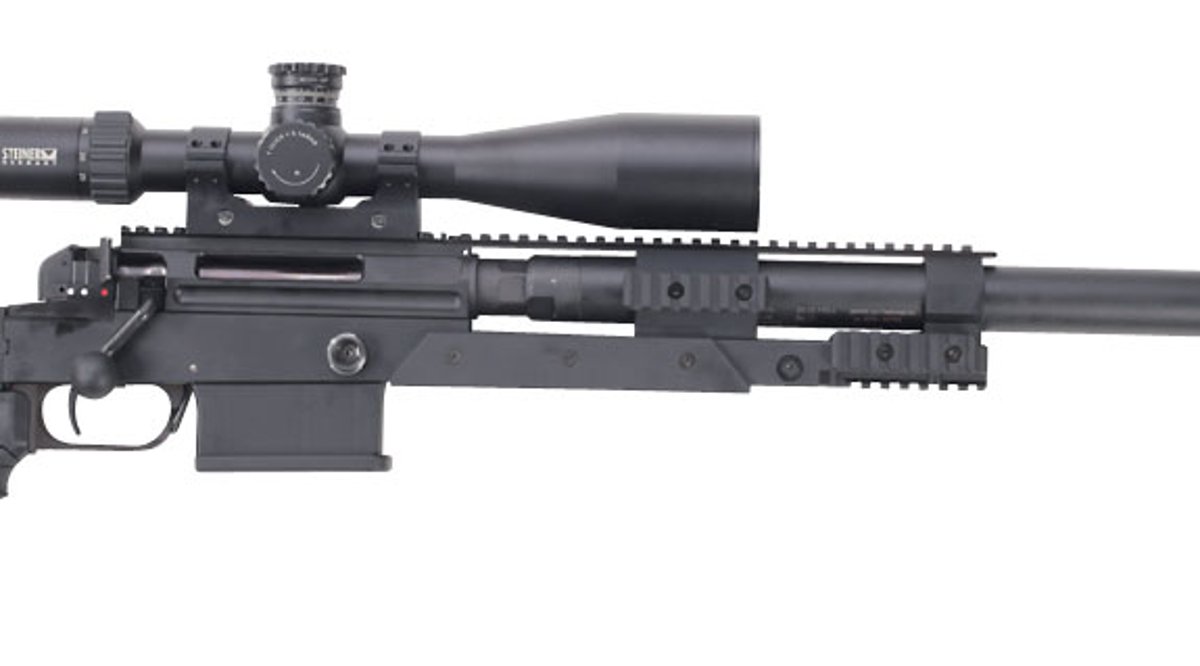 Die Haenel RS 8 Subsonic nach rechts ausgerichtet.