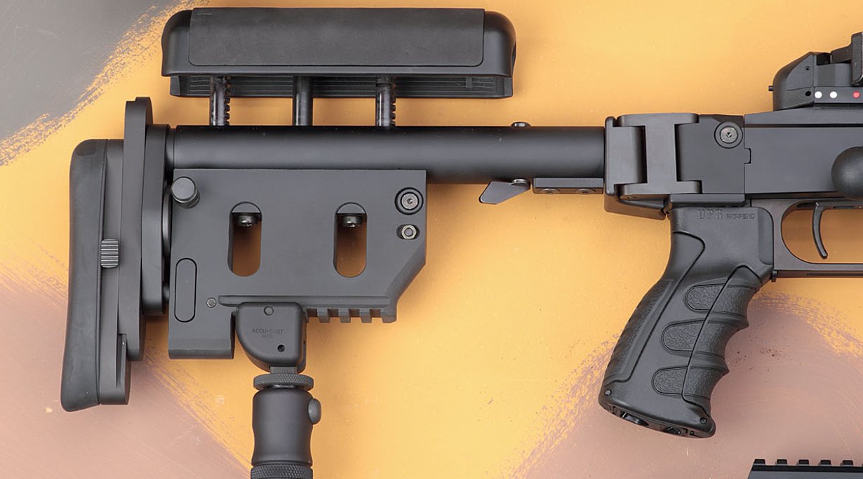 Die Schäfte von Steyr, Haenel und SIG Sauer übereinander.