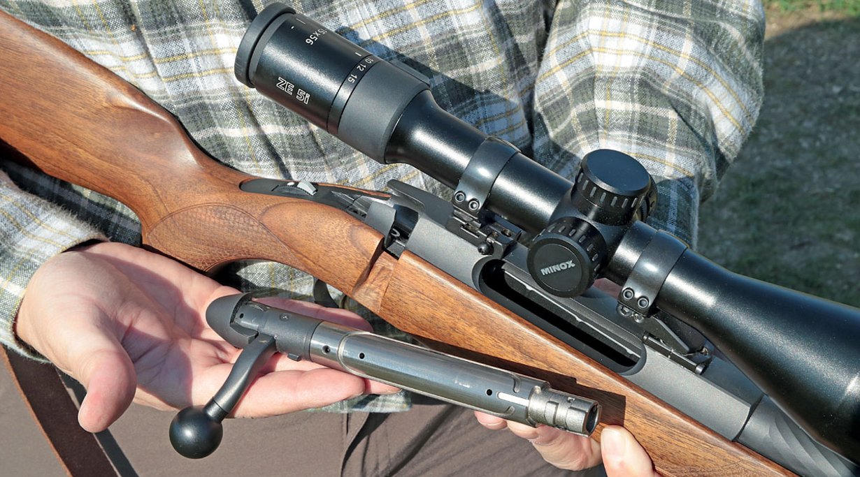 Der Steyr Mannlicher Verschluss außerhalb der Büchse.