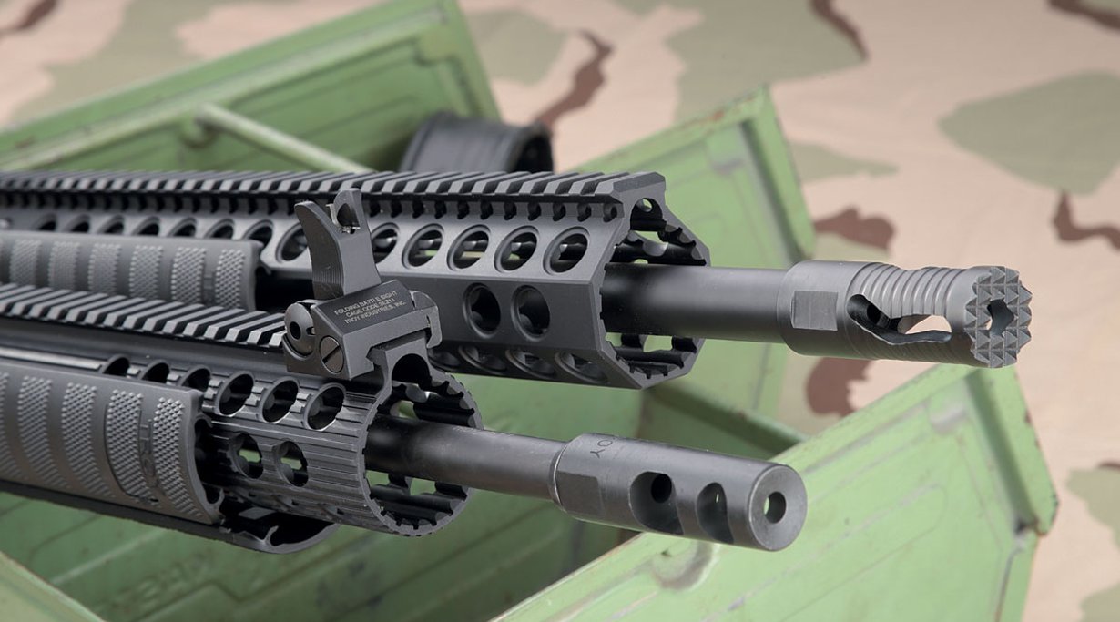 Mündungen von Troy PAR National in .223 Remington und Troy PAR Optic Ready in .308 Winchester.