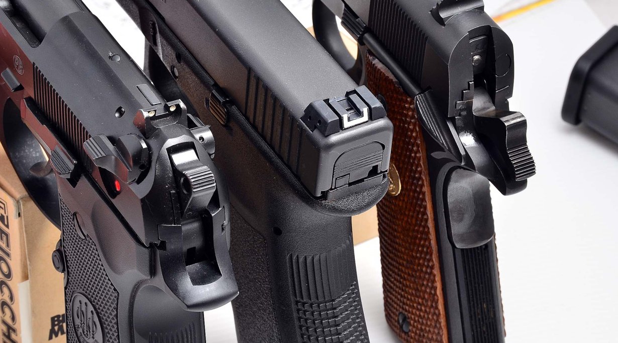 Beretta 92, Colt 1911, Glock 17: ein Vergleichstest