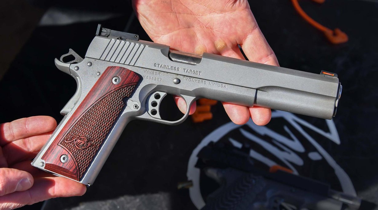 Kimber Stainless Steel Target 1911er Pistole