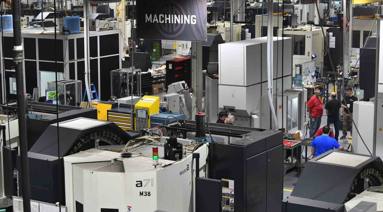 Details der CNC-Maschinen in der SIG Sauer Produktion in Newington.