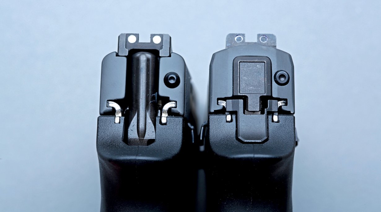 Pistole mit Hahn und ohne