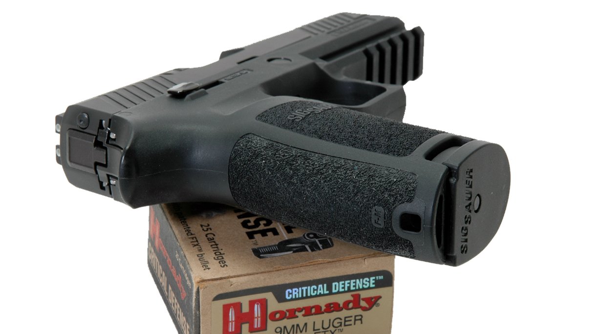 Pistole auf Verpackung