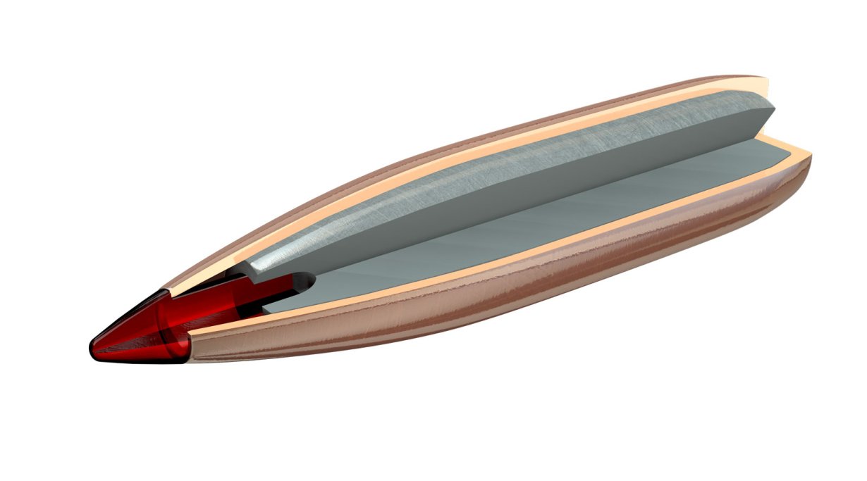 Schnitt durch das Hornady ELD-Match-Geschoss