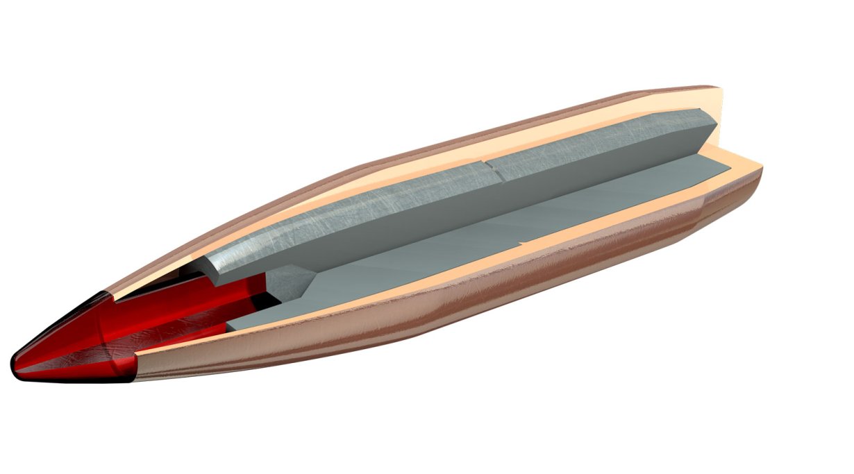 Das Geschoss der Hornady ELD-X im Schnitt