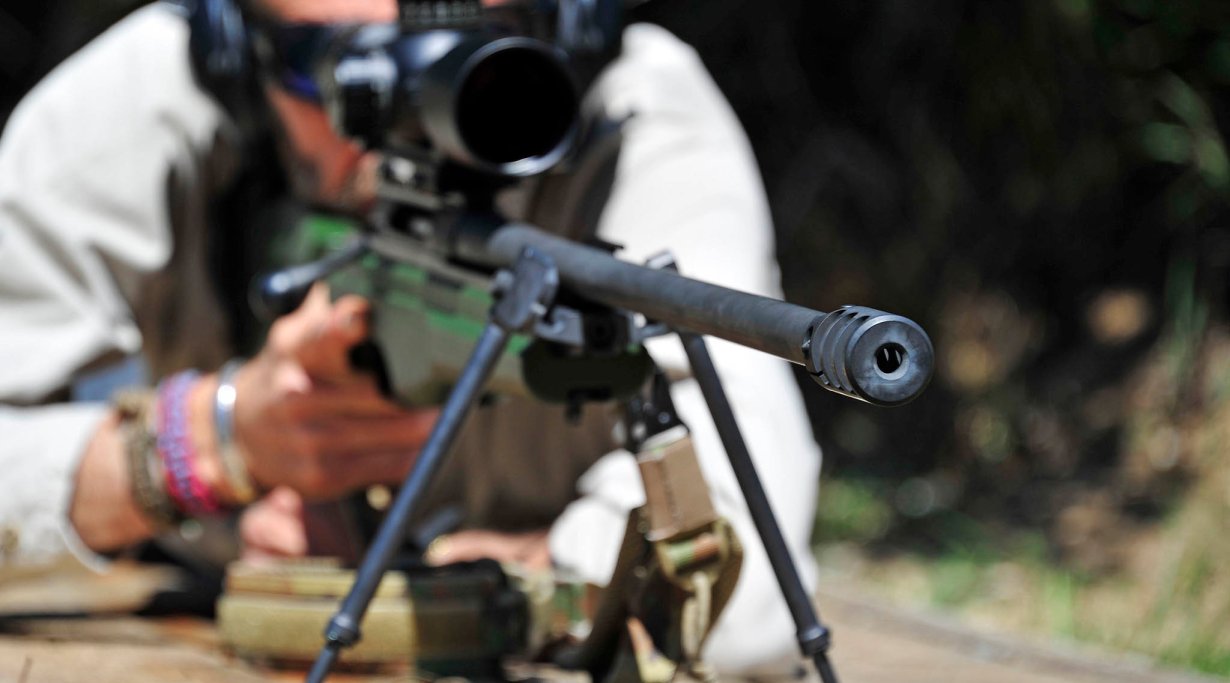 Hensoldt ZF 3,5-26 x 56 FF von vorne.