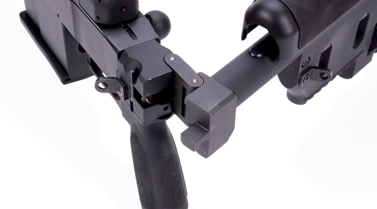 Klappbare Schulterstütze am HAENEL RS9