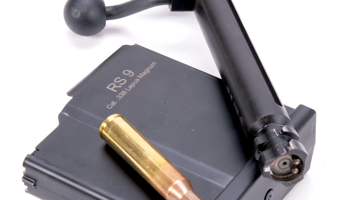 Verschluss und Magazin des HAENEL RS9