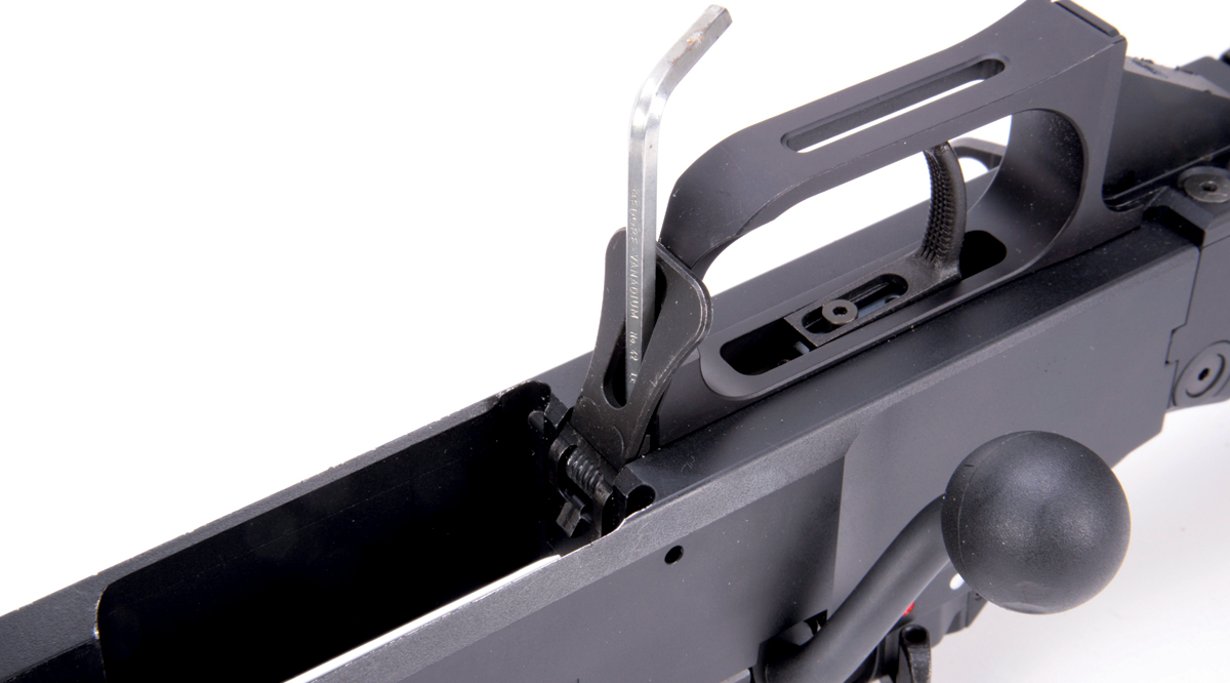 Leichtmetallträger-Unterseite des HAENEL RS9 Scharfschützengewehr