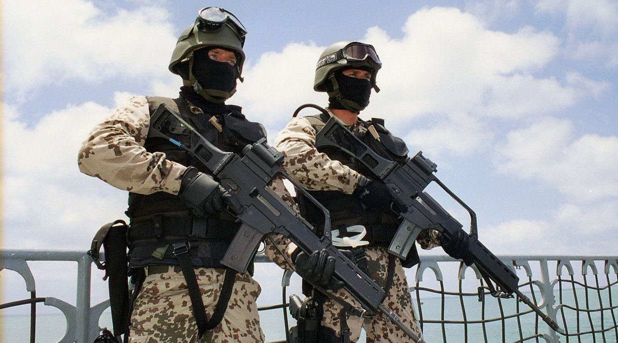 Marine Boarding Team bei der Bundeswehr, hier mit dem G36 