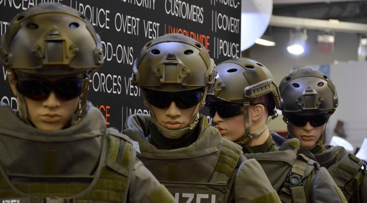 Military equipment at Enforcetac 2016