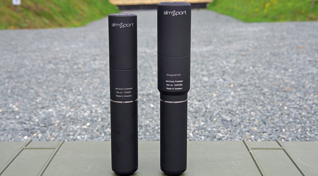 Die aimSport-Schalldämpfer Cyclone Compact und Cyclone Predator.