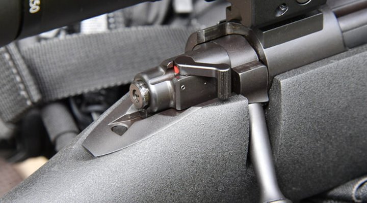 Test: Kimber 84M LPT Repetierbüchse in .223 Remington 3-Stellungs-Sicherung blockiert Abzug und Kammer der Repetierbüchse Kimber 84M LPT