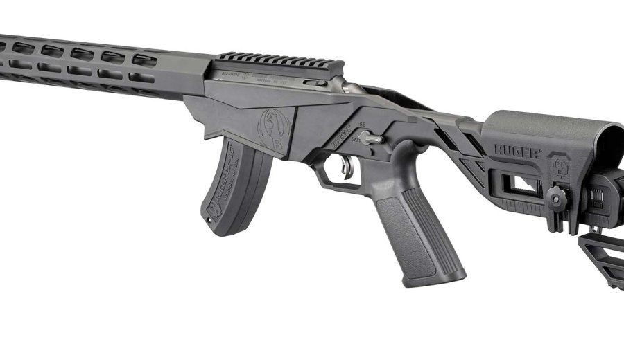 Ruger Precision Rimfire Kleinkalibergewehr Linke Ansicht des Ruger Precision Rimfire Gewehrs