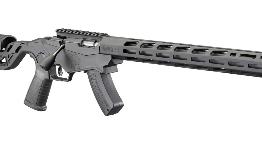 Ruger Precision Rimfire Kleinkalibergewehr Rechte Ansicht des Ruger Precision Rimfire Gewehrs