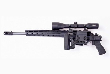 Test: Tikka T3x TAC A1 Präzisionsgewehr eingeklappte Schulterstütze der Tikka T3x TAC A1