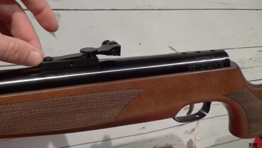 Weuhrauch HW77K Luftgewehr im Test Kimme der Weihrauch HW77K