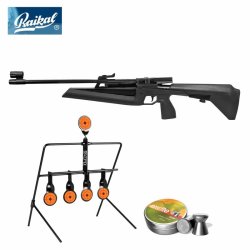 Baikal MP-61 Komplettset von 4komma5 Ein Gesamtpaket aus Munition, Luftgewehr und Pendelziel.