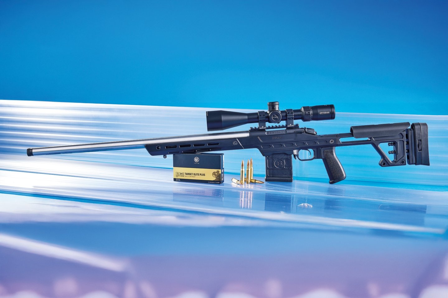 Repetierbüchse Bergara B14 BMP EVO LR: Ausführlicher Test der Match-Sonderedition von Leader Trading Repetierbüchse Bergara B14 BMP EVO LR komplett von links.