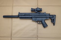 German Sport Guns GSG-16 und GSG-16 Sport in .22 Long Rifle im Praxistest GSG-16 mit eingefahrenem Schubschaft