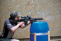 Selbstladebüchse DPMS RFA3 OC Tuning für IPSC Schütze mit getunter DPMS RFA3 Selbstladebüchse