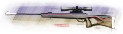 Gamo G-Magnum 1250 Luftgewehr Zeichnung des GAMO G-Magnum 1250