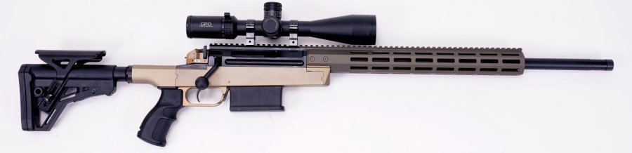 Die Repetierbüchsen Haenel HLR Basic in 6,5 Creedmoor und HLR Pro in .308 Winchester im Test Die Haenel HLR Basic in der Seitenansicht von rechts.